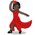 💃🏿 woman dancing: dark skin tone display on Samsung